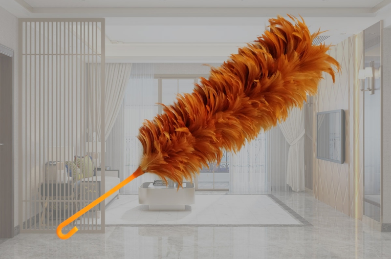 (8007)颈全长73公分 毛区53公分 手柄20公分